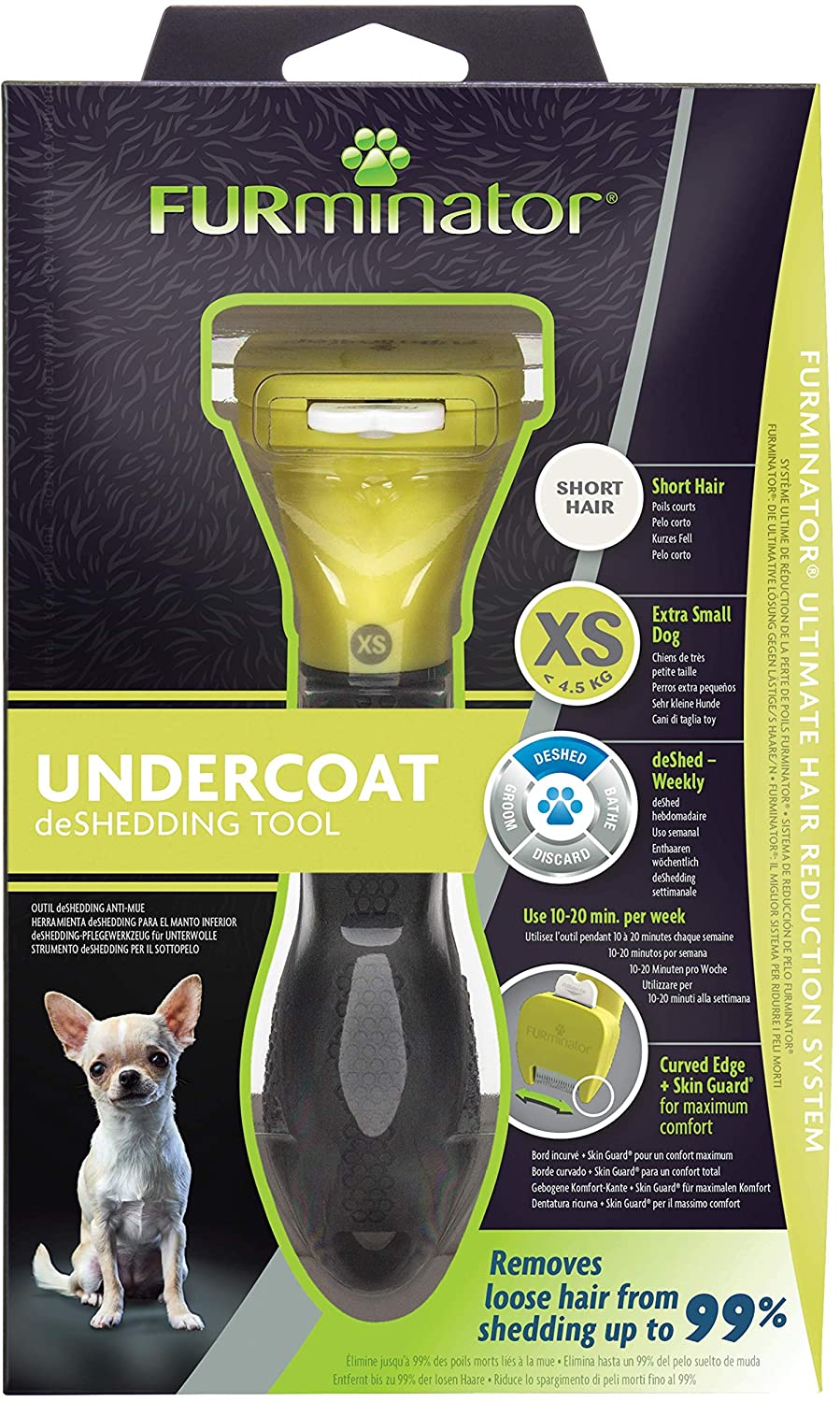 FURminator XS - Strumento deShedding per Cani di Taglia Toy a Pelo Corto FURminator XS - Strumento deShedding per Cani di Taglia Toy a Pelo Corto